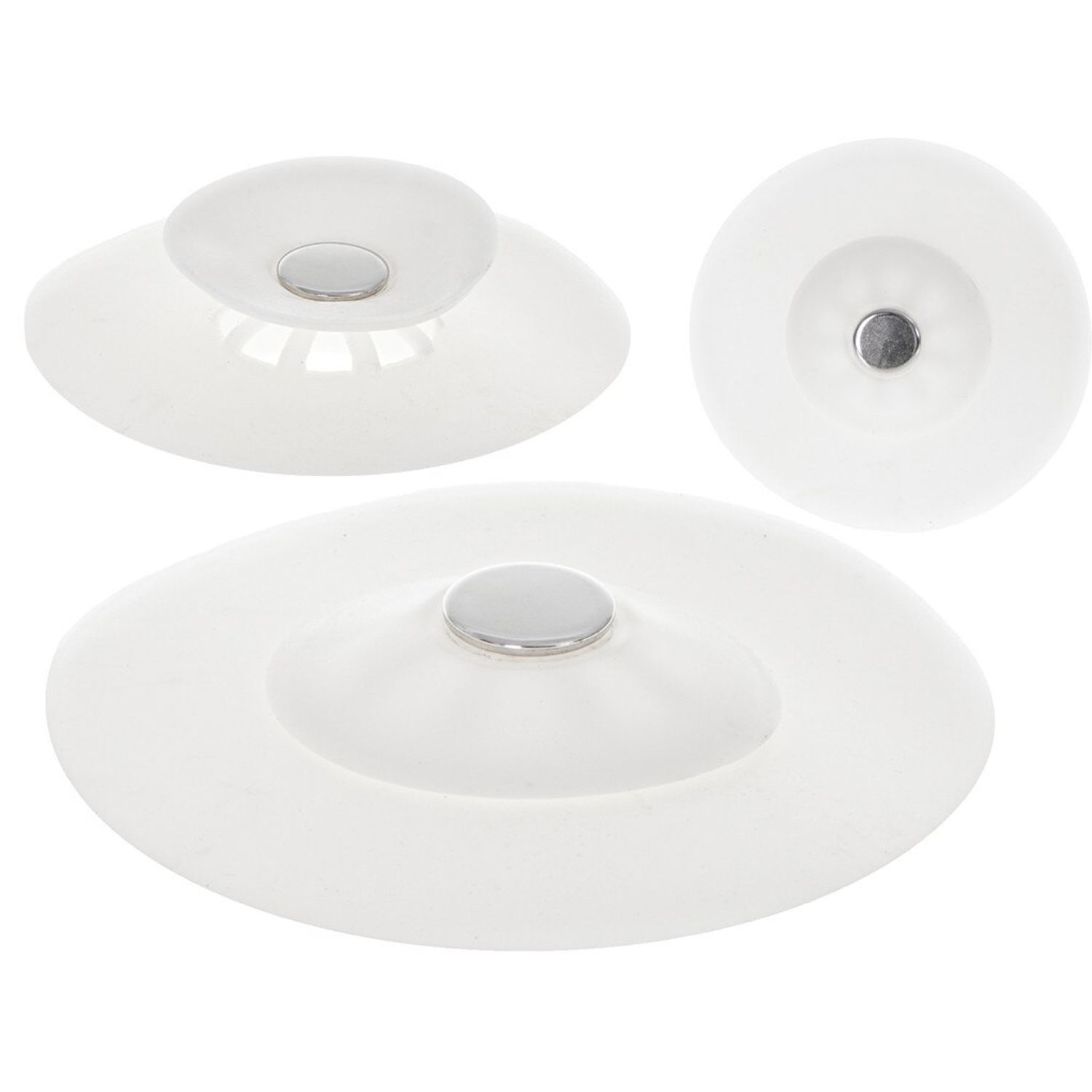 Dop/sita pentru cada/chiuveta, din silicon, diametru 10 cm - Alb fotografia produsului View 4 L