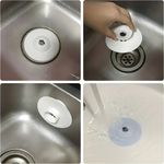 Dop/sita pentru cada/chiuveta, din silicon, diametru 10 cm - Alb fotografia produsului View 2 S