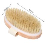 Perie pentru exfoliere si masaj, din lemn cu par natural fotografia produsului