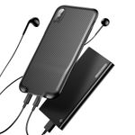 Husa pentru Apple iPhone X cu Splitter Lightning, Baseus Audio Case, Negru fotografia produsului