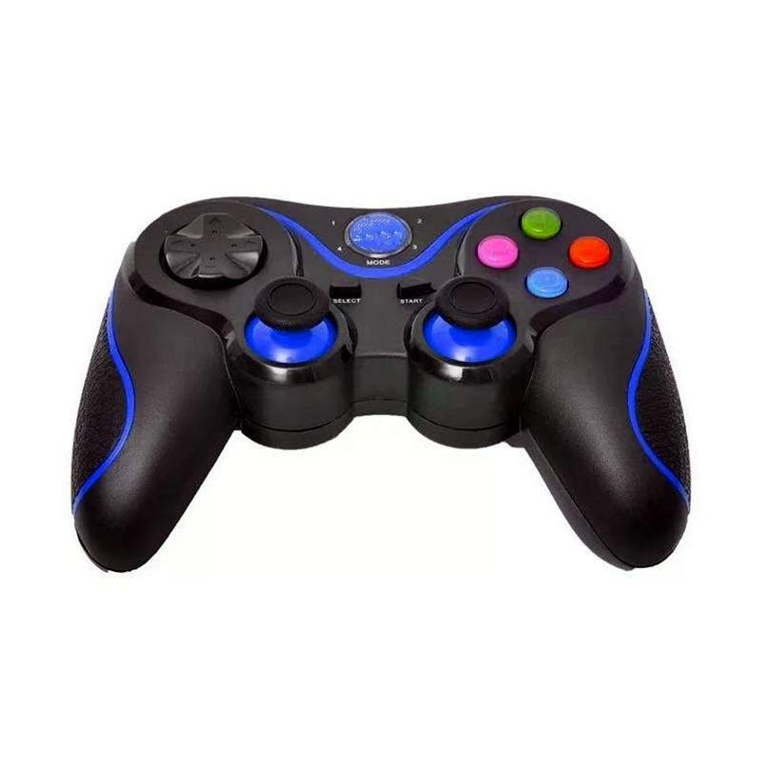 Controller Gamepad Joystick SIKS&reg; V8 Bluetooth pentru telefoane, tablete, PC, compatibil IOS, Android, Negru/ Albastru fotografia produsului