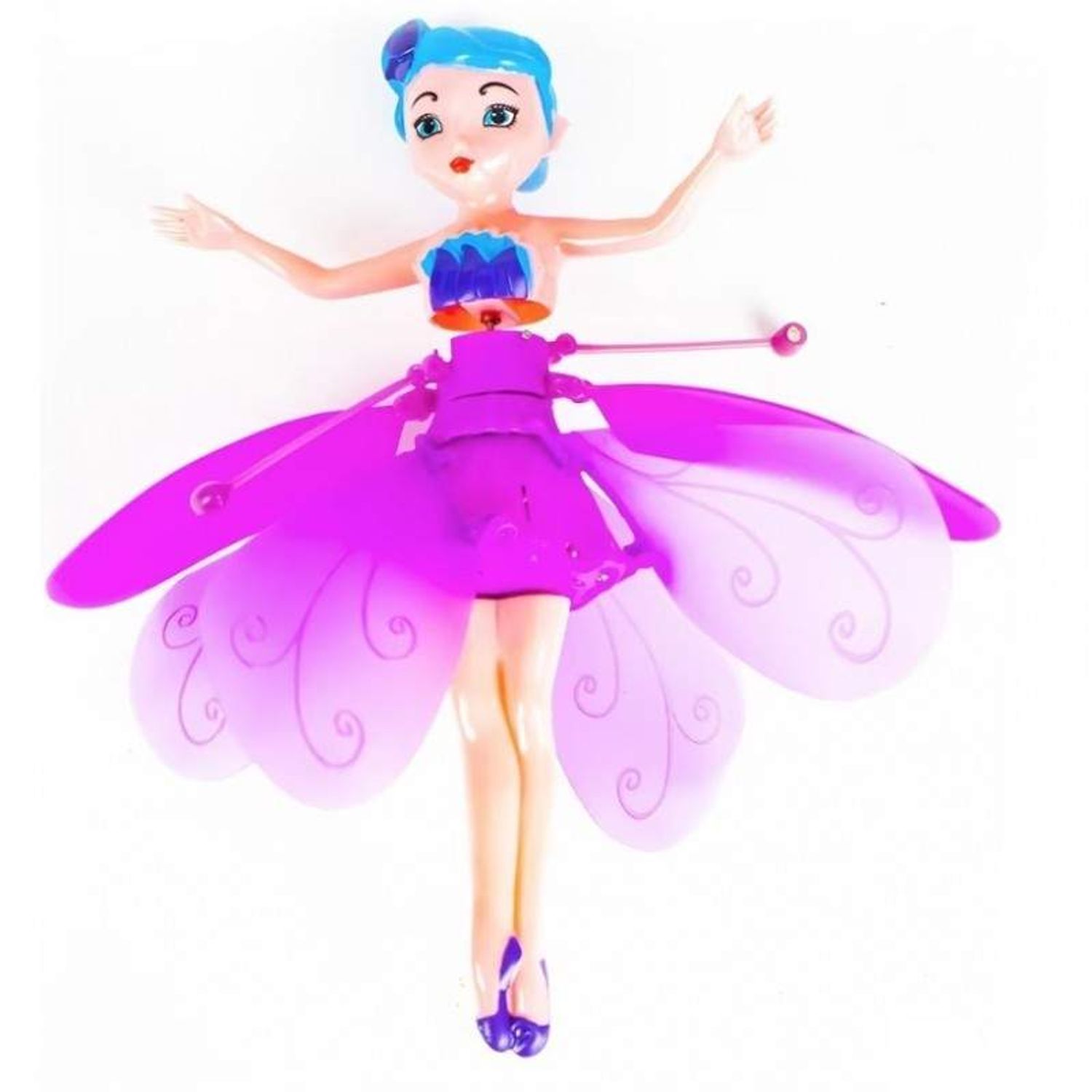 Papusa Tip Zana Zburatorare SIKS, Senzor Pentru Coordonarea Miscarilor, Incarcare USB, Dimensiuni 19x6.5 cm, Mov fotografia produsului