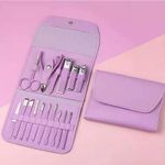 Trusa pentru Manichiura SIKS, 16 Ustensile din Otel Inoxidabil Incluse, Mov fotografia produsului View 5 S