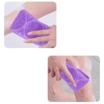Banda SIKS pentru igiena corporala 2in1, masaj si exfoliere, silicon, Mov fotografia produsului View 3 S