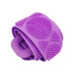 Banda SIKS pentru igiena corporala 2in1, masaj si exfoliere, silicon, Mov fotografia produsului View 6 S