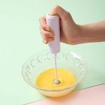 Mixer Spumator de Lapte SIKS, 2 Teluri Interschimbabile, Alimentare  2 x Baterie AA, Alb fotografia produsului View 6 S