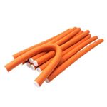 Set 10 Bigudiuri SIKS, aplicare pe parul umed/uscat, flexibile, numarul 1, culoarea Portocaliu fotografia produsului