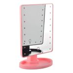 Oglinda SIKS&reg; pentru make-up cu 16 LED-uri, comutator ON/OFF, roz fotografia produsului View 2 S