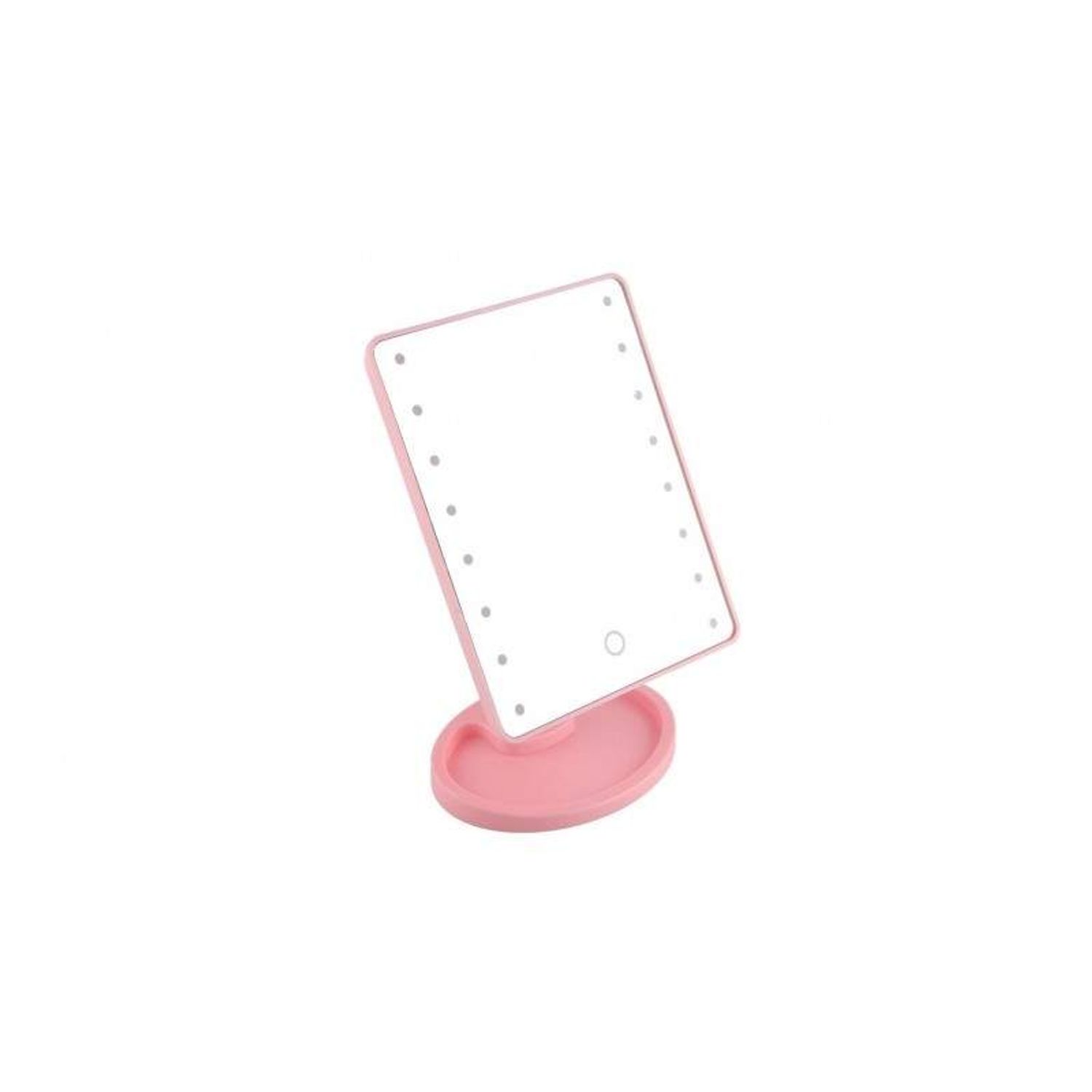 Oglinda SIKS&reg; pentru make-up cu 16 LED-uri, comutator ON/OFF, roz fotografia produsului