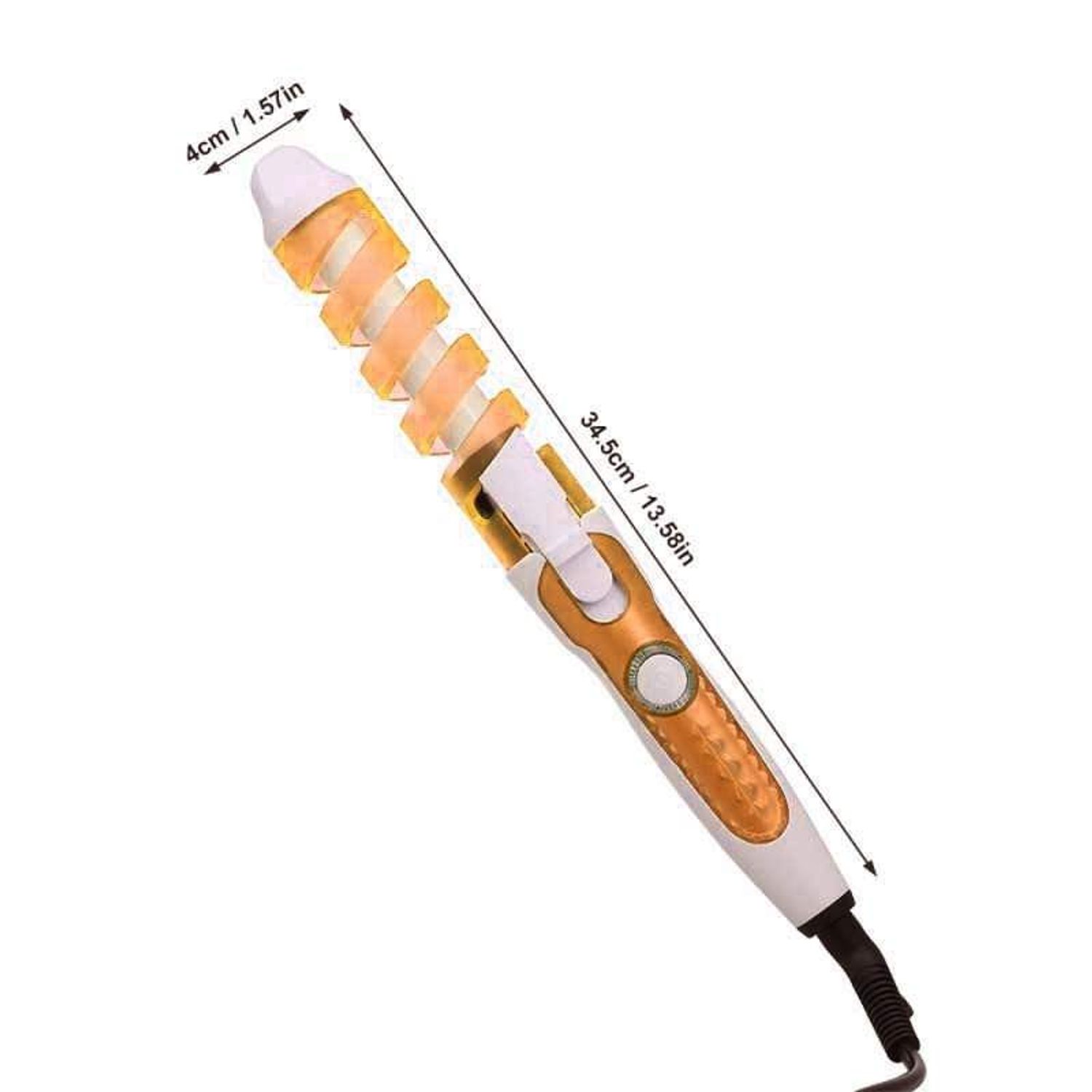 Ondulator ceramic SIKS&reg; pentru bucle, design ergonomic, portocaliu fotografia produsului View 5 L