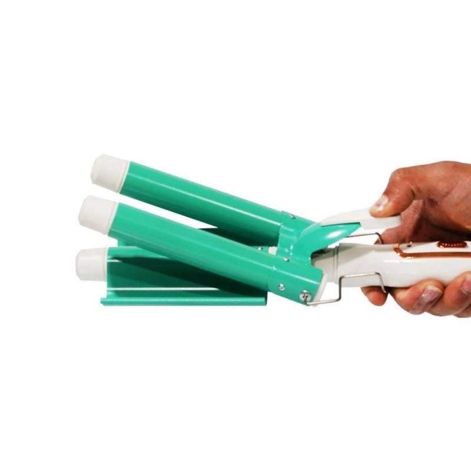 Ondulator Ceramic SIKS cu Trei Elementi Ceramici, Incalzire 28 secunde, Alb/Verde fotografia produsului View 3 L