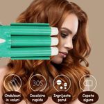 Ondulator Ceramic SIKS cu Trei Elementi Ceramici, Incalzire 28 secunde, Alb/Verde fotografia produsului View 6 S