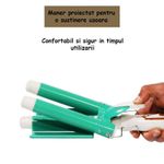Ondulator Ceramic SIKS cu Trei Elementi Ceramici, Incalzire 28 secunde, Alb/Verde fotografia produsului View 4 S