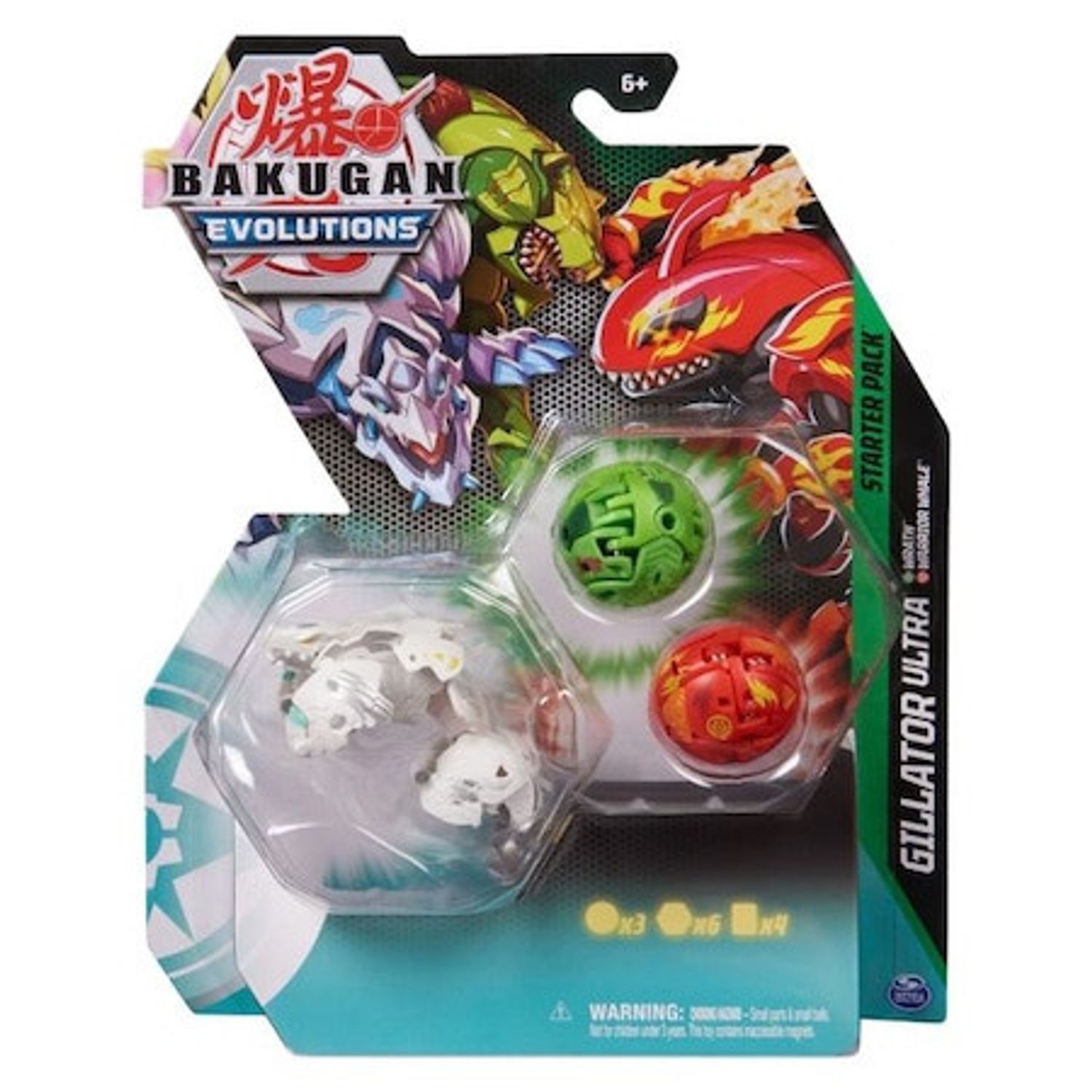 Set 3 Figurine Bakugan Evolutions Starter Pack Gillator Ultra, Wrath si Warrior Whale fotografia produsului
