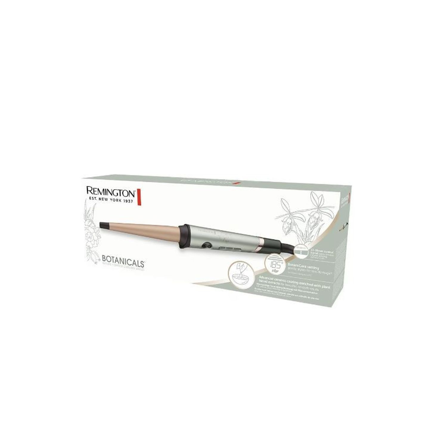Ondulator REMINGTON Botanicals CI5860, 210 grade, invelis ceramic, Verde Botanicals fotografia produsului View 2 L
