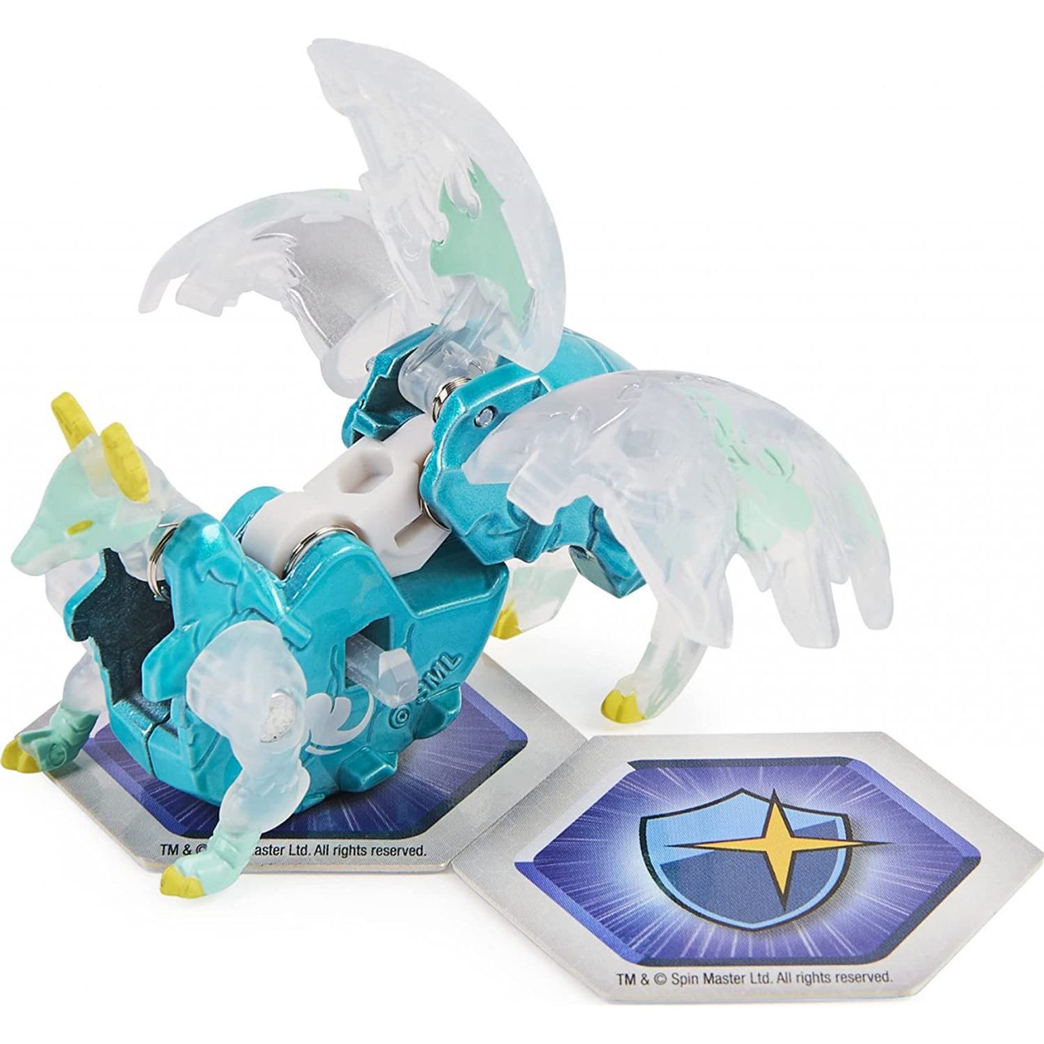 Figurina Bakugan Evolutions Platinum Series, Blitz Fox, Albastru-Transparent, 6 cm fotografia produsului View 8 L
