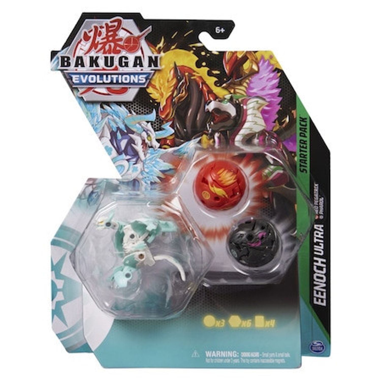 Figurine Bakugan Evolutions - Starter Pack, Eenoch Ultra, Neo Pegatrix si Pharol fotografia produsului