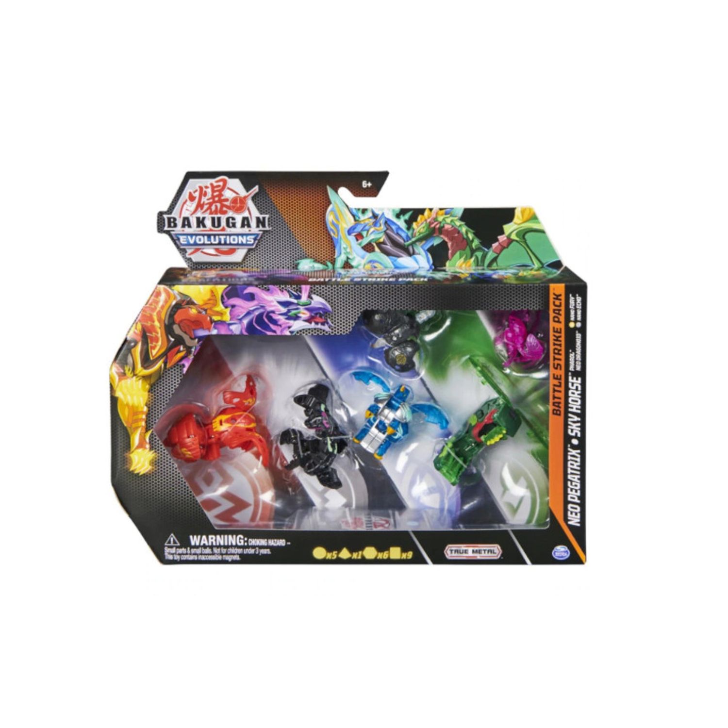 Set 4 Figurine Bakugan Evolutions Battle Strike Pack, Neo Pegatrix si Sky Horse fotografia produsului View 2 L