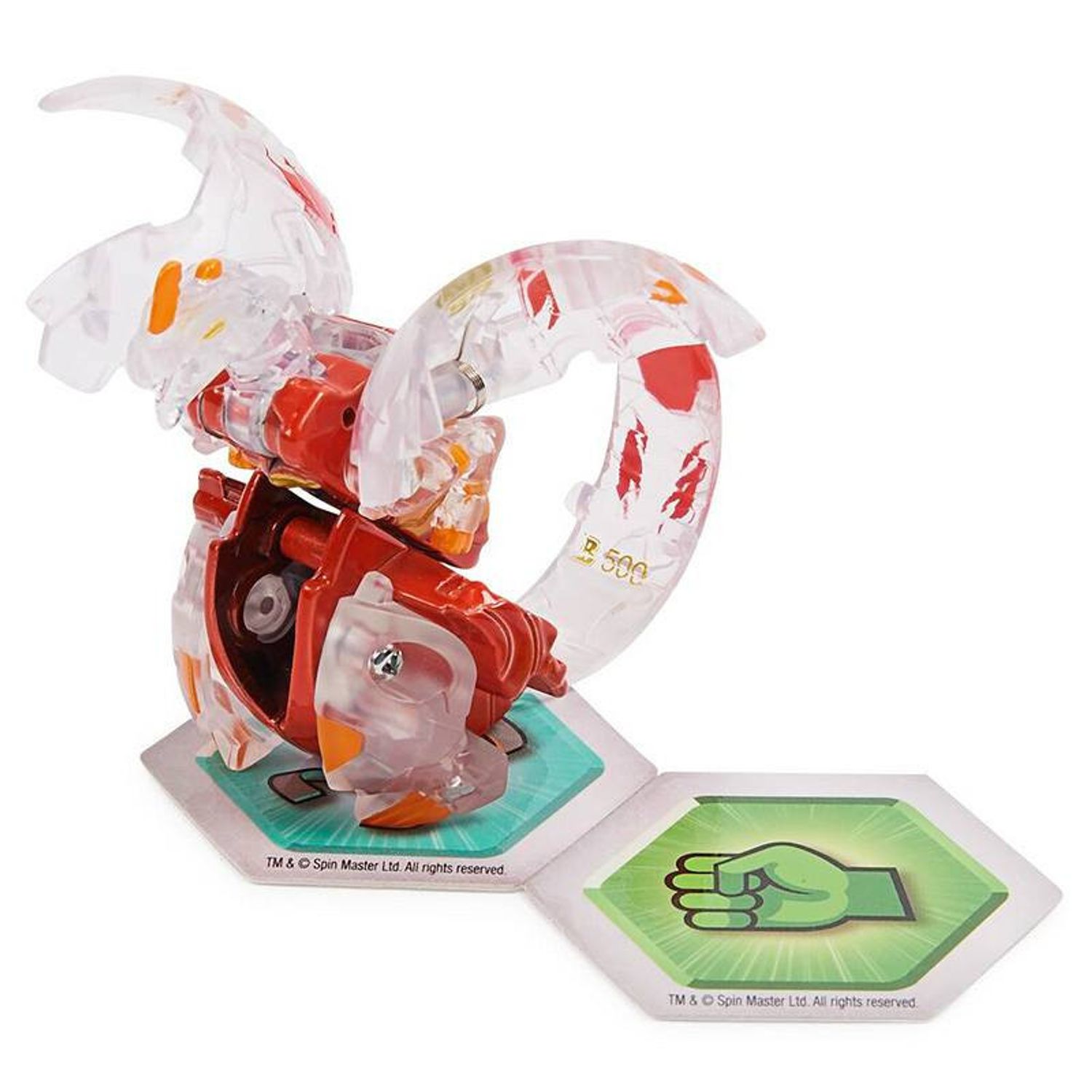 Figurina Bakugan Evolutions Platinum Series, Dragonoid, Rosu-Transparent, 7 cm fotografia produsului View 5 L