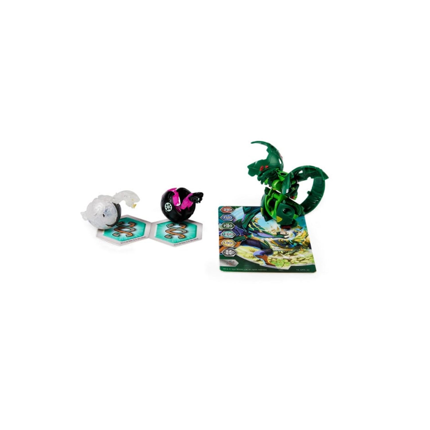 Figurina Bakugan Evolutions - Platinum Powerup, Dragonoid, Scorcher si Siphon fotografia produsului View 3 L