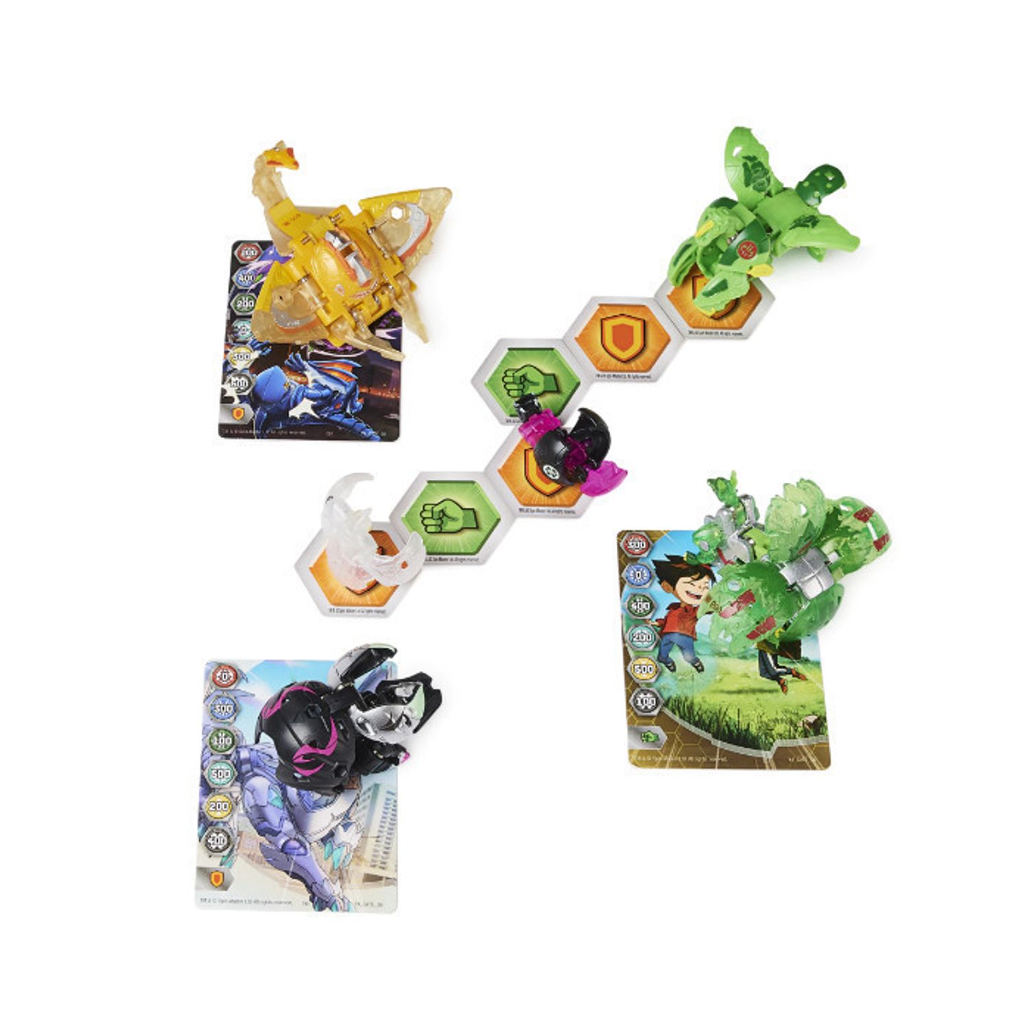 Set 4 Figurine Bakugan Evolutions Battle Strike Pack, Blitz Fox si Stingzer fotografia produsului View 11 L