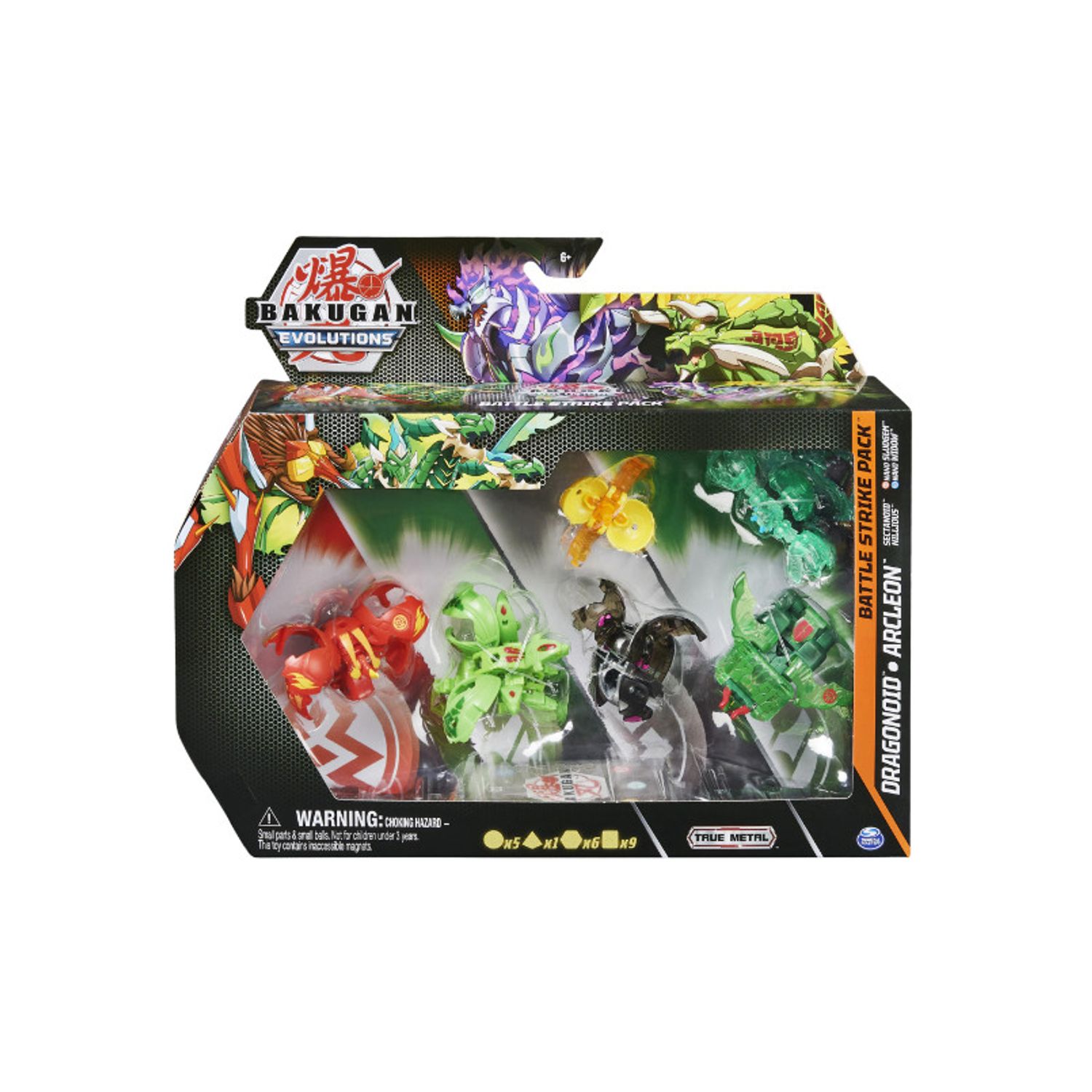 Set 4 Figurine Bakugan Evolutions Battle Strike Pack, Dragonoid si Arcleon fotografia produsului View 2 L