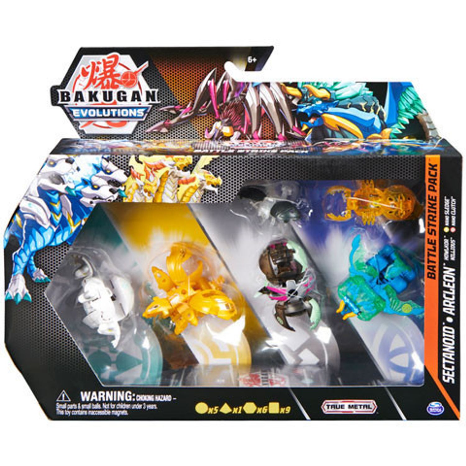 Set 4 Figurine Bakugan Evolutions Battle Strike Pack, Sectanoid si Arcleon fotografia produsului