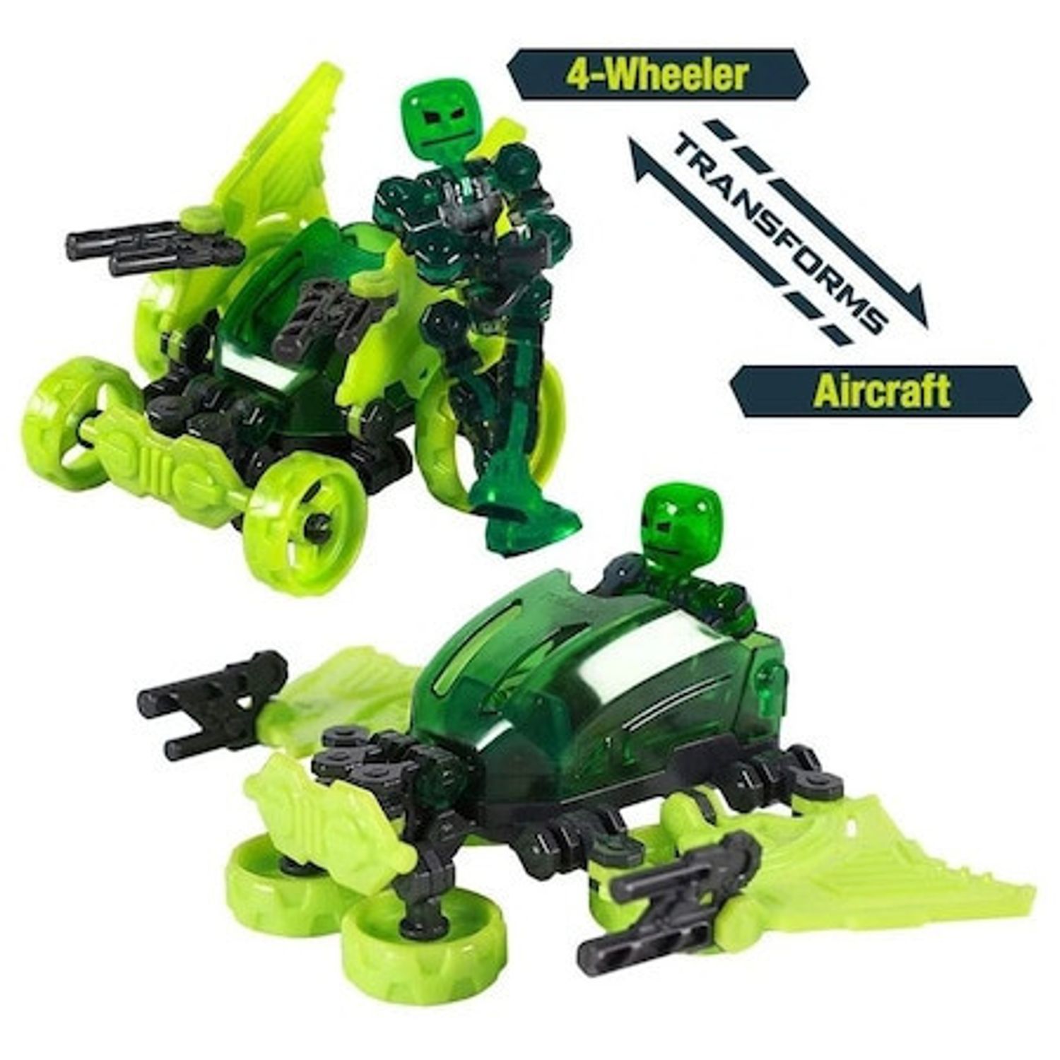 Set Figurina Robot articulat transformabil KlikBot Megabots Drifter, Green fotografia produsului View 4 L