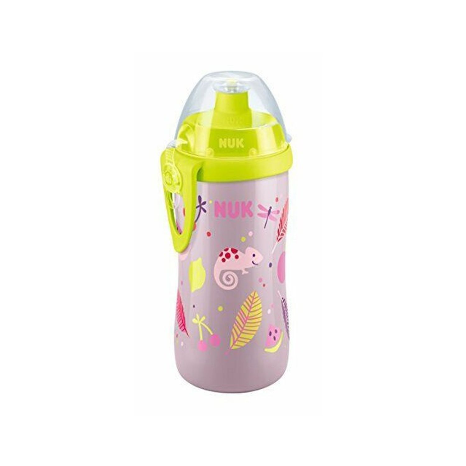 Biberon cu adaptor push pull 300 ml 3+ ani Nuk Junior Cup 255408, Roz fotografia produsului View 2 L