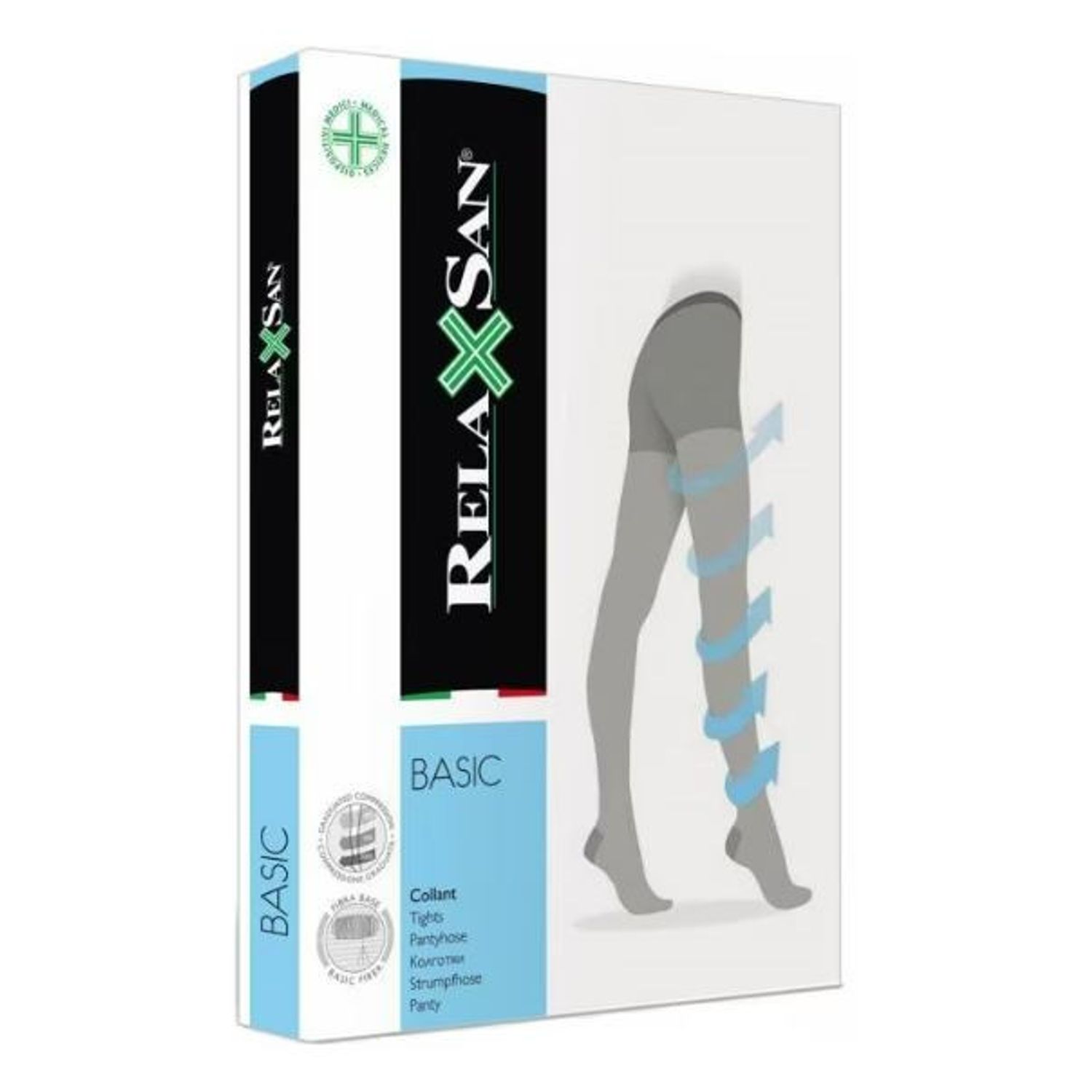 Ciorapi compresivi tip pantalon Relaxsan, compresie puternica, Bej, 3 fotografia produsului View 2 L