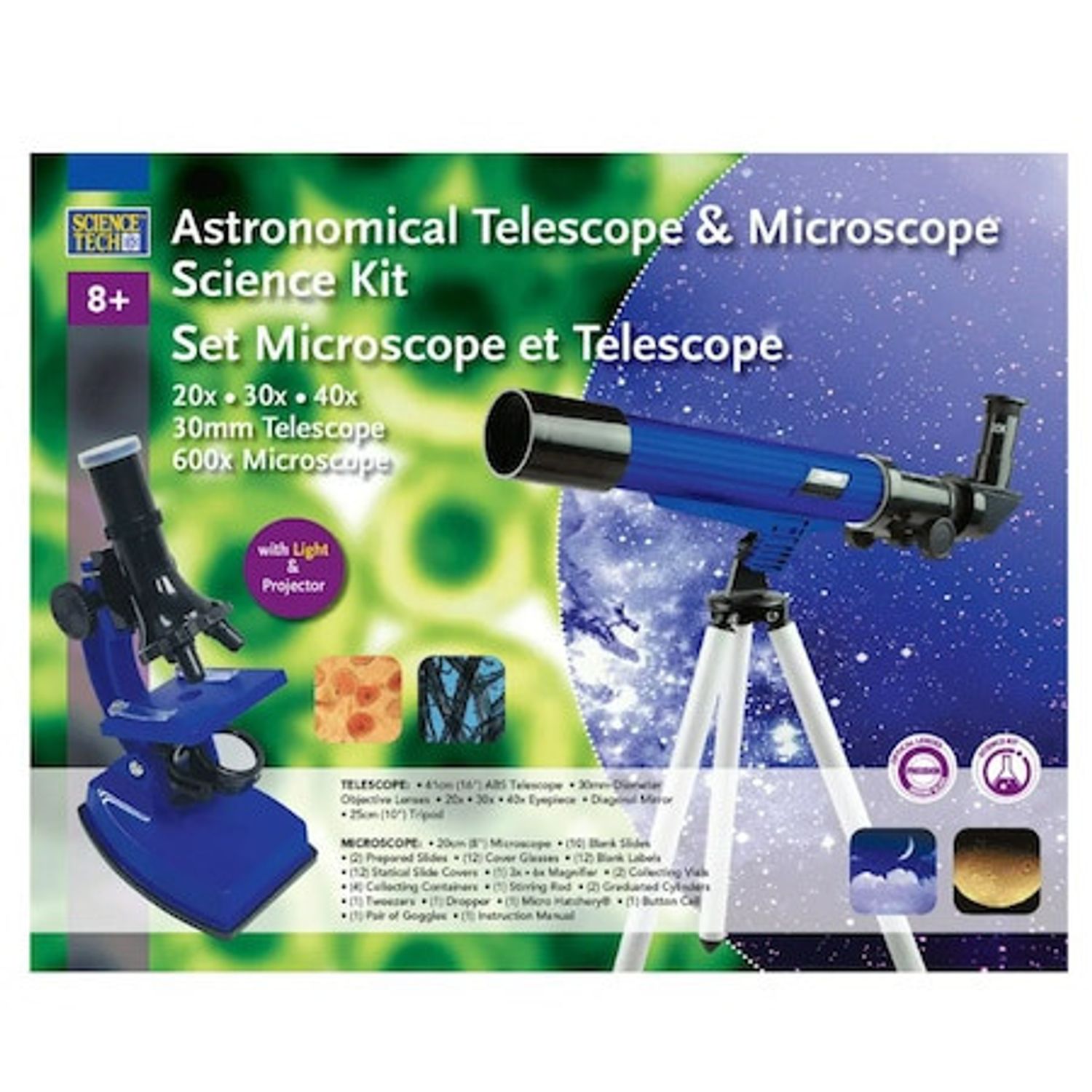 Set de joaca pentru copii Science Tech, Microscop si Telescop, 8 ani fotografia produsului