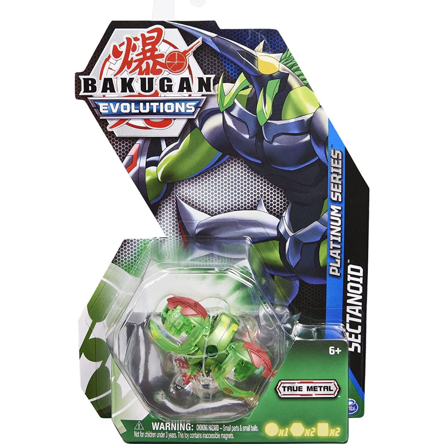 Figurina Bakugan Evolutions Platinum Series, Sectanoid, Verde, 6 cm fotografia produsului View 2 L