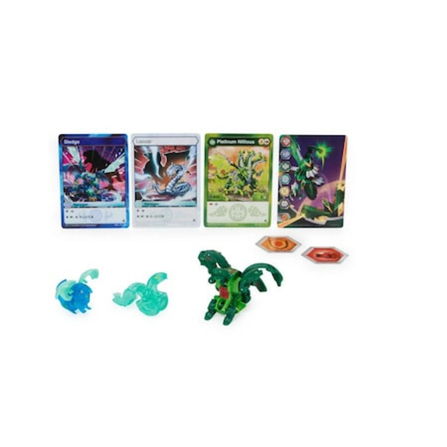 Set 3 figurine Bakugan Evolutions Platinum Power Up, Nillious, 7 cm fotografia produsului View 2 L