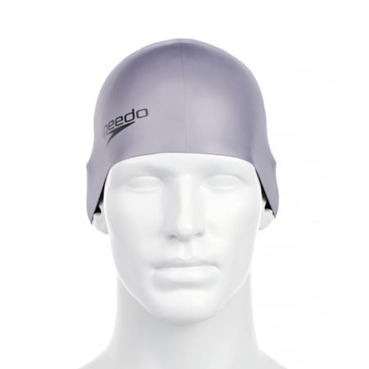 Casca inot adulti din silicon Speedo Plain Flat, one size, argintiu fotografia produsului View 2 L