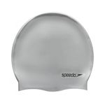 Casca inot adulti din silicon Speedo Plain Flat, one size, argintiu fotografia produsului