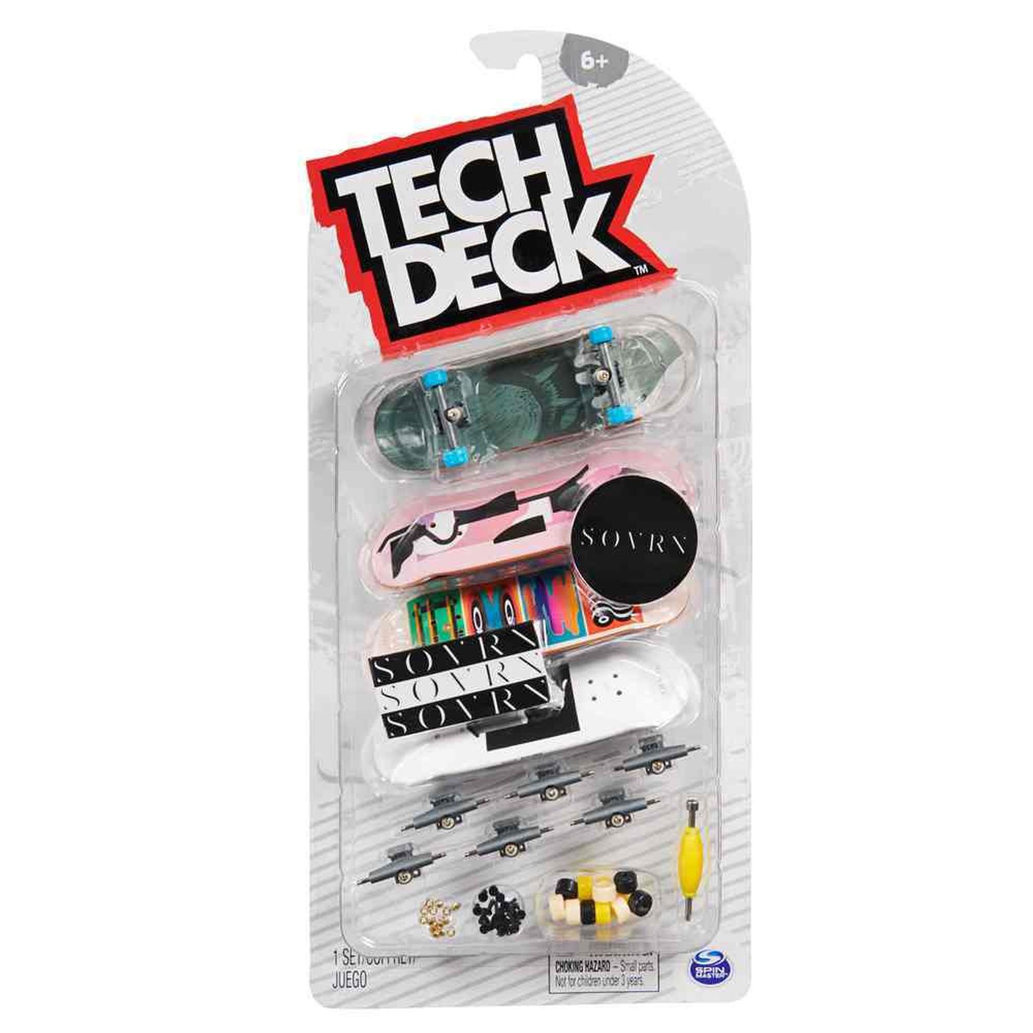 Set 4 mini Skateboarduri Tech Deck Sovrn, cu Piese de Schimb, 9 cm fotografia produsului View 2 L