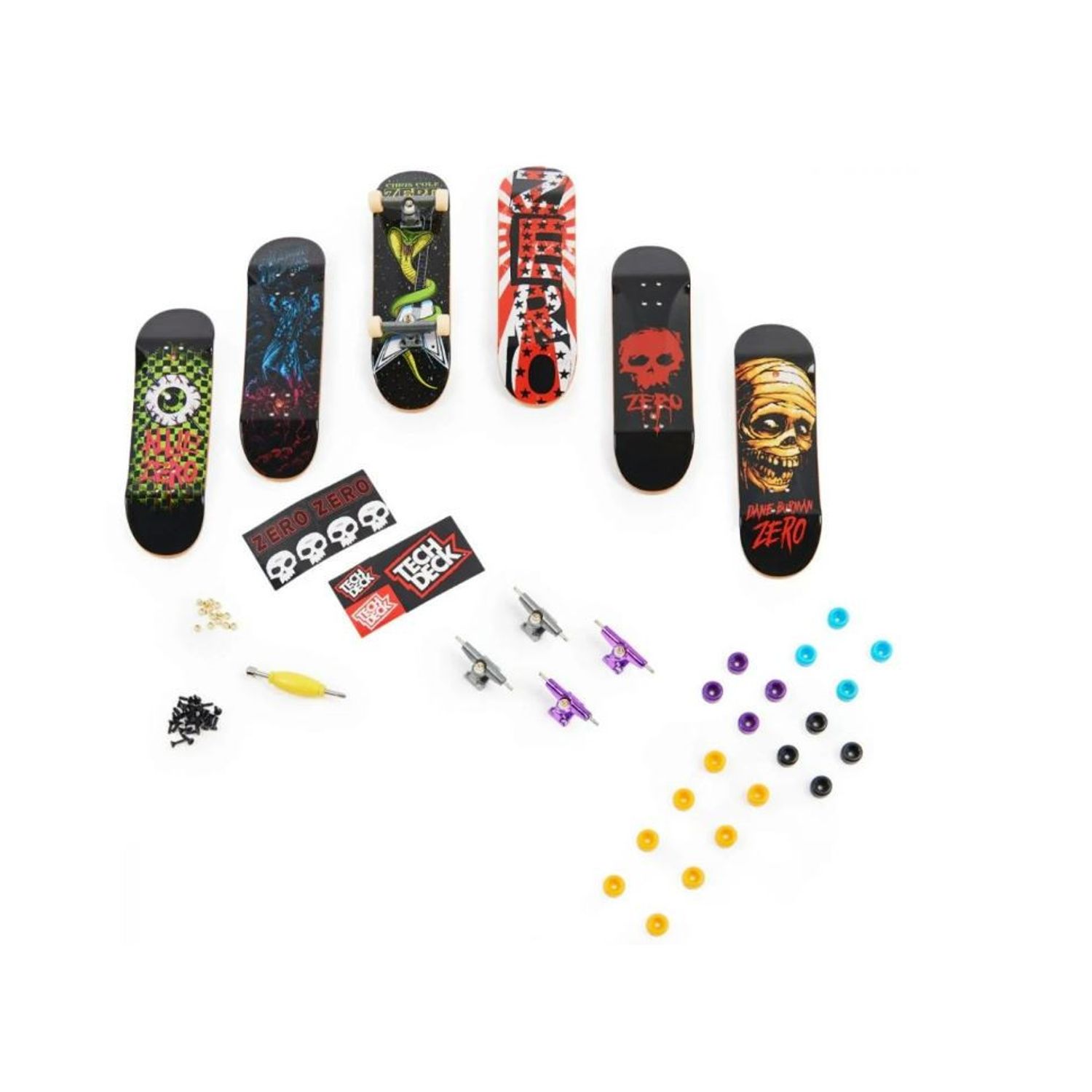 Set 6 mini placi skateboard, Tech Deck, Sk8shop Bonus Pack, 6 ani+ fotografia produsului View 3 L