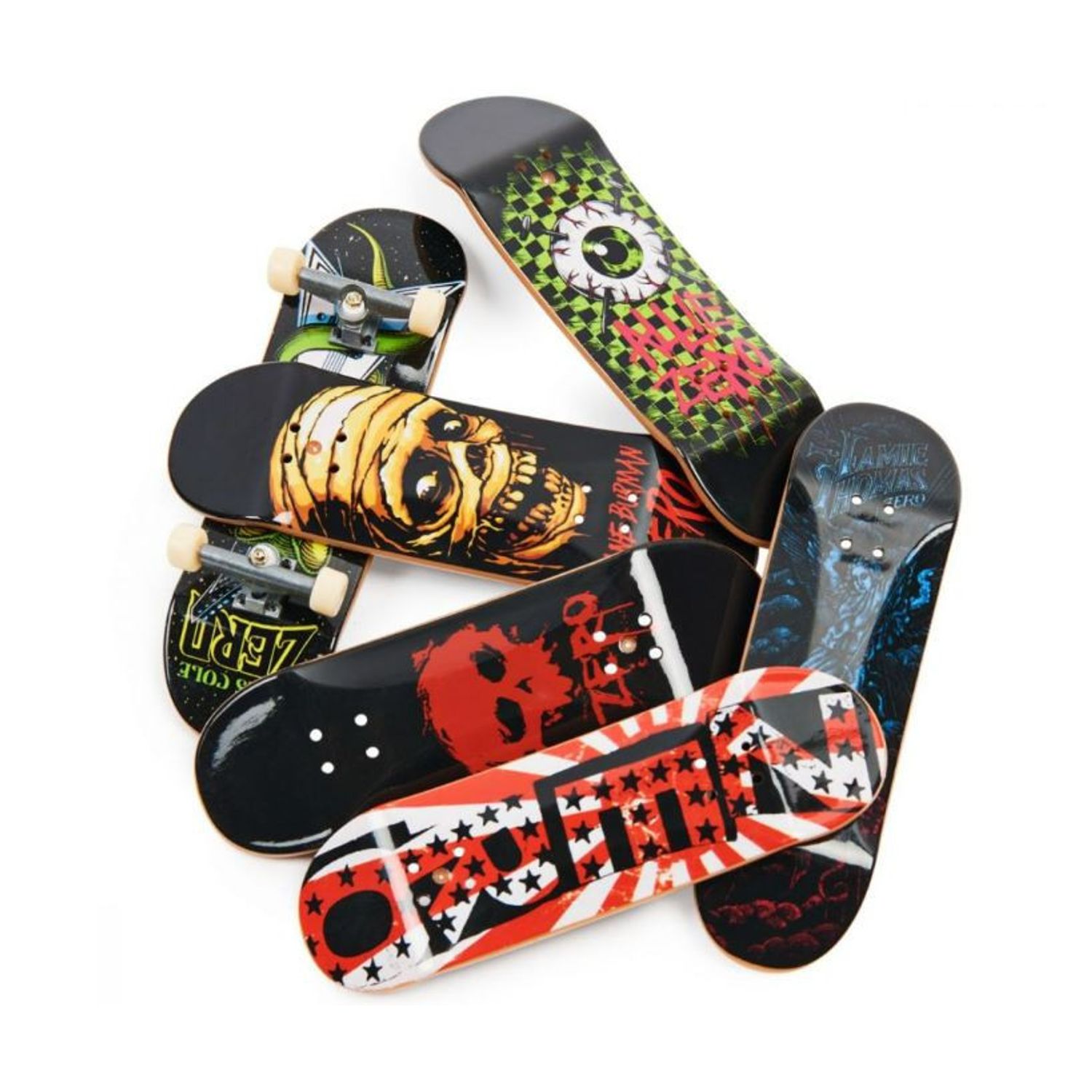 Set 6 mini placi skateboard, Tech Deck, Sk8shop Bonus Pack, 6 ani+ fotografia produsului View 4 L