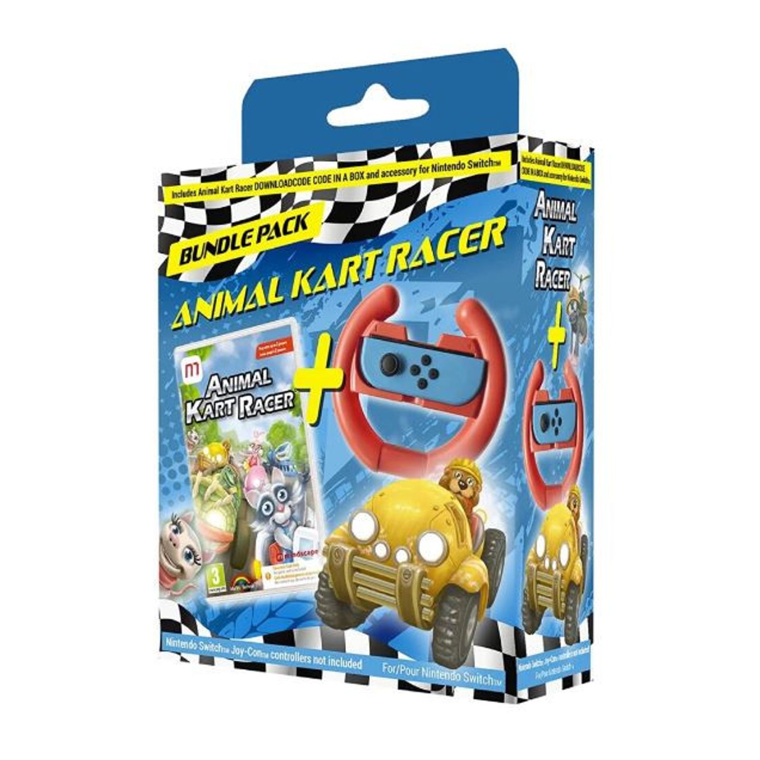 Joc Animal Kart Racer Steering Wheel Bundle Pentru Nintendo Switch fotografia produsului