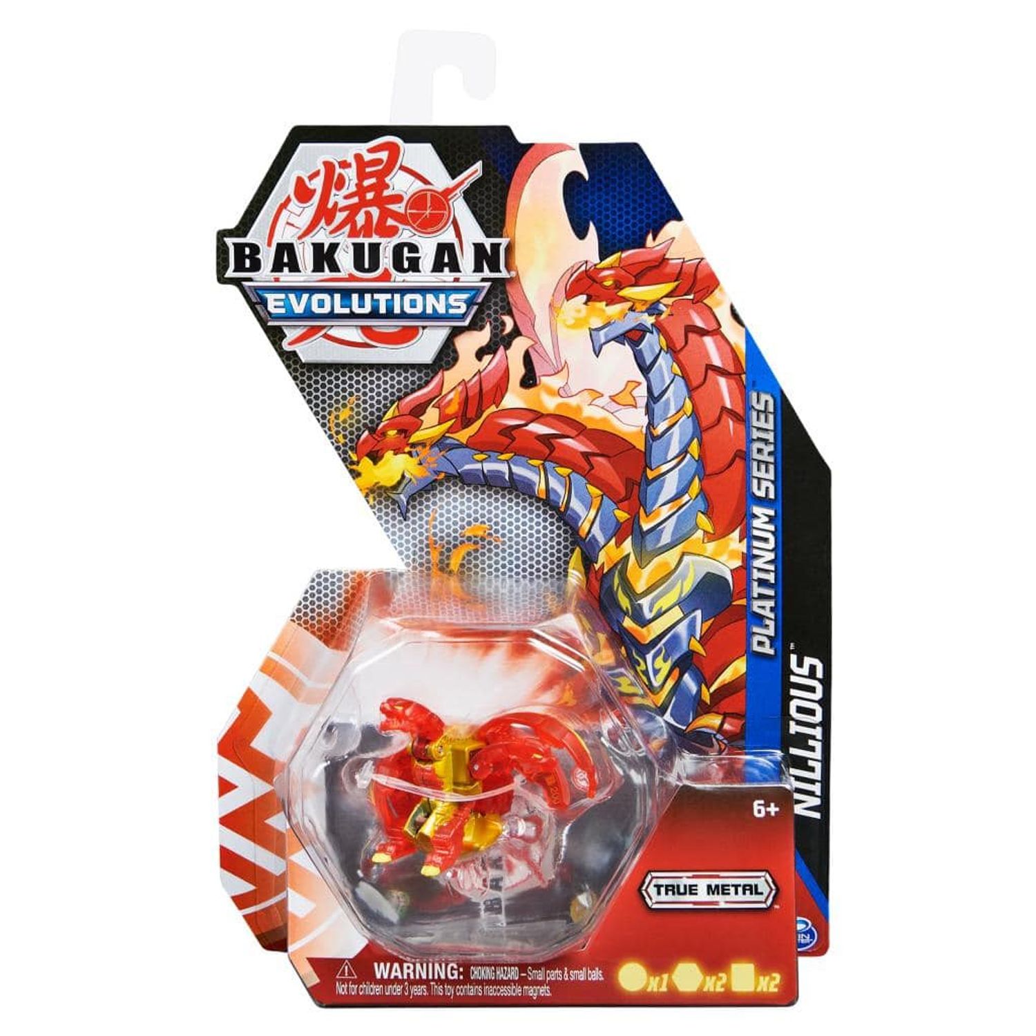 Figurina Bakugan Evolutions Platinum Series, Nillious, Rosu, 6 cm fotografia produsului View 2 L