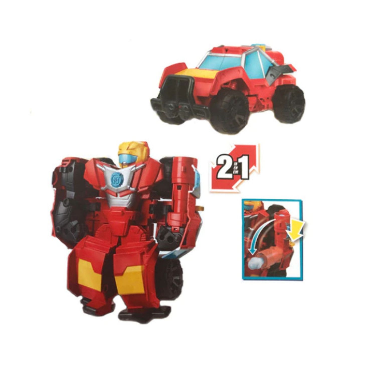 Figurina Transformers Rescue Bots Academy, Hot Shot, Rosu, 15 cm fotografia produsului View 3 L