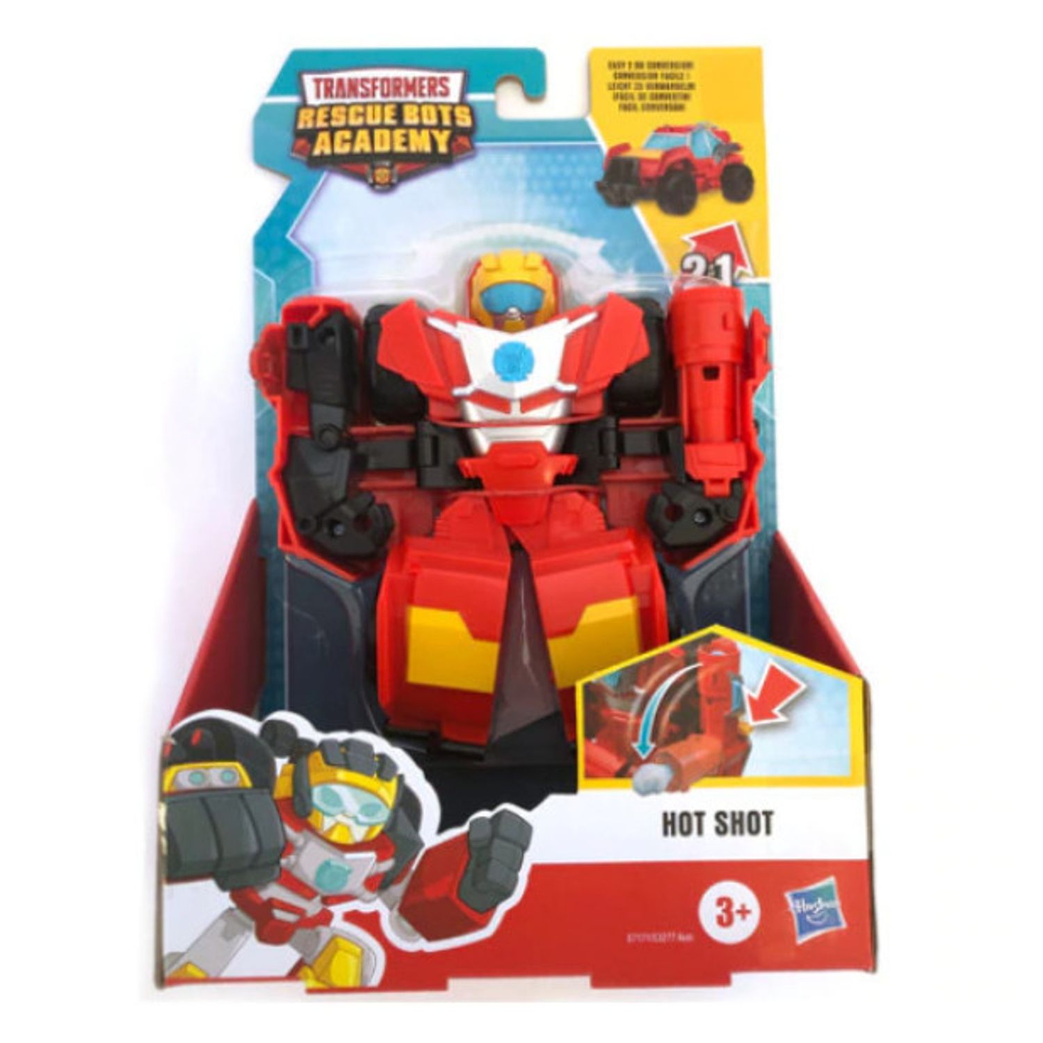 Figurina Transformers Rescue Bots Academy, Hot Shot, Rosu, 15 cm fotografia produsului