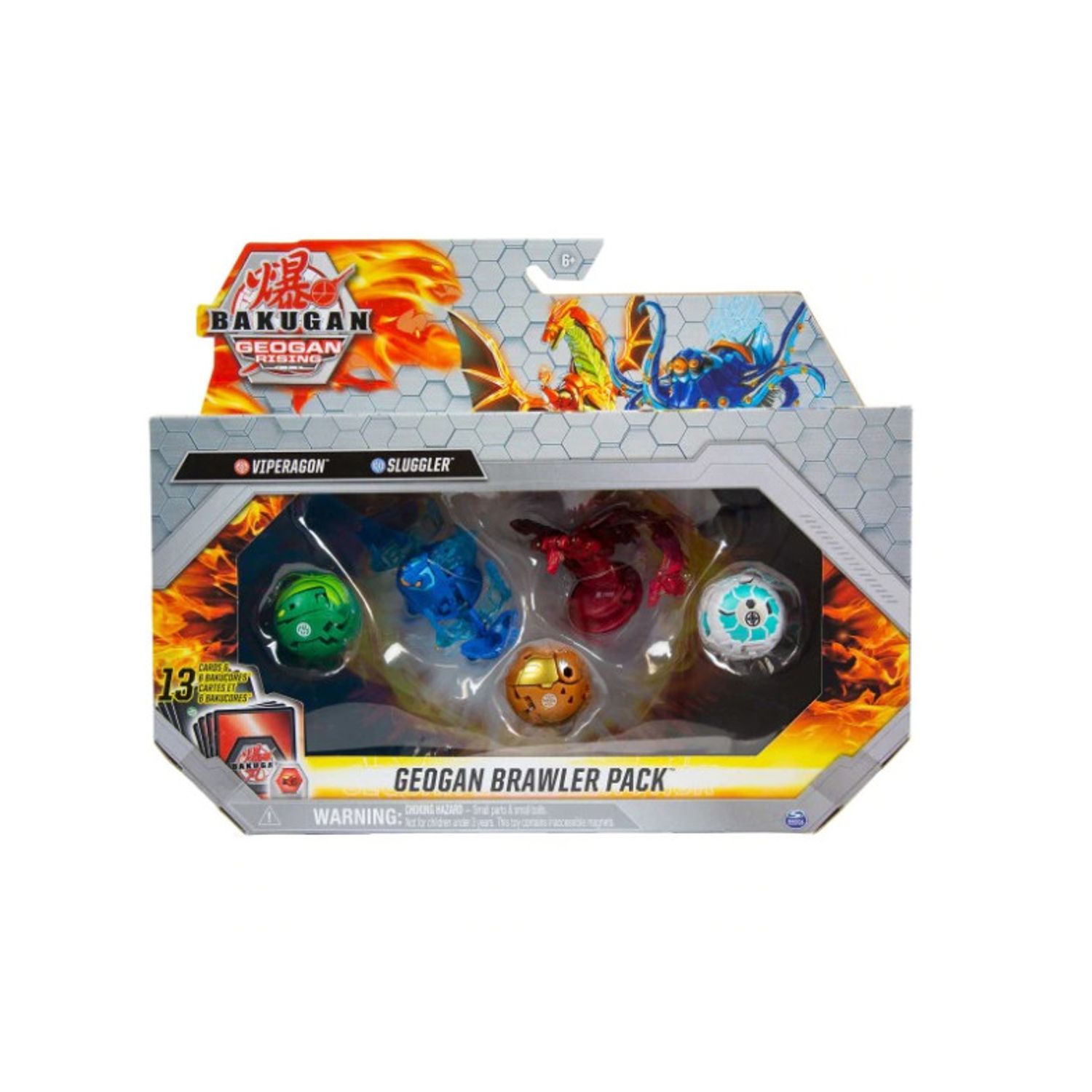 Set 5 Figurine Bakugan Geogan Brawler Pack Viperagon & Sluggler fotografia produsului View 2 L