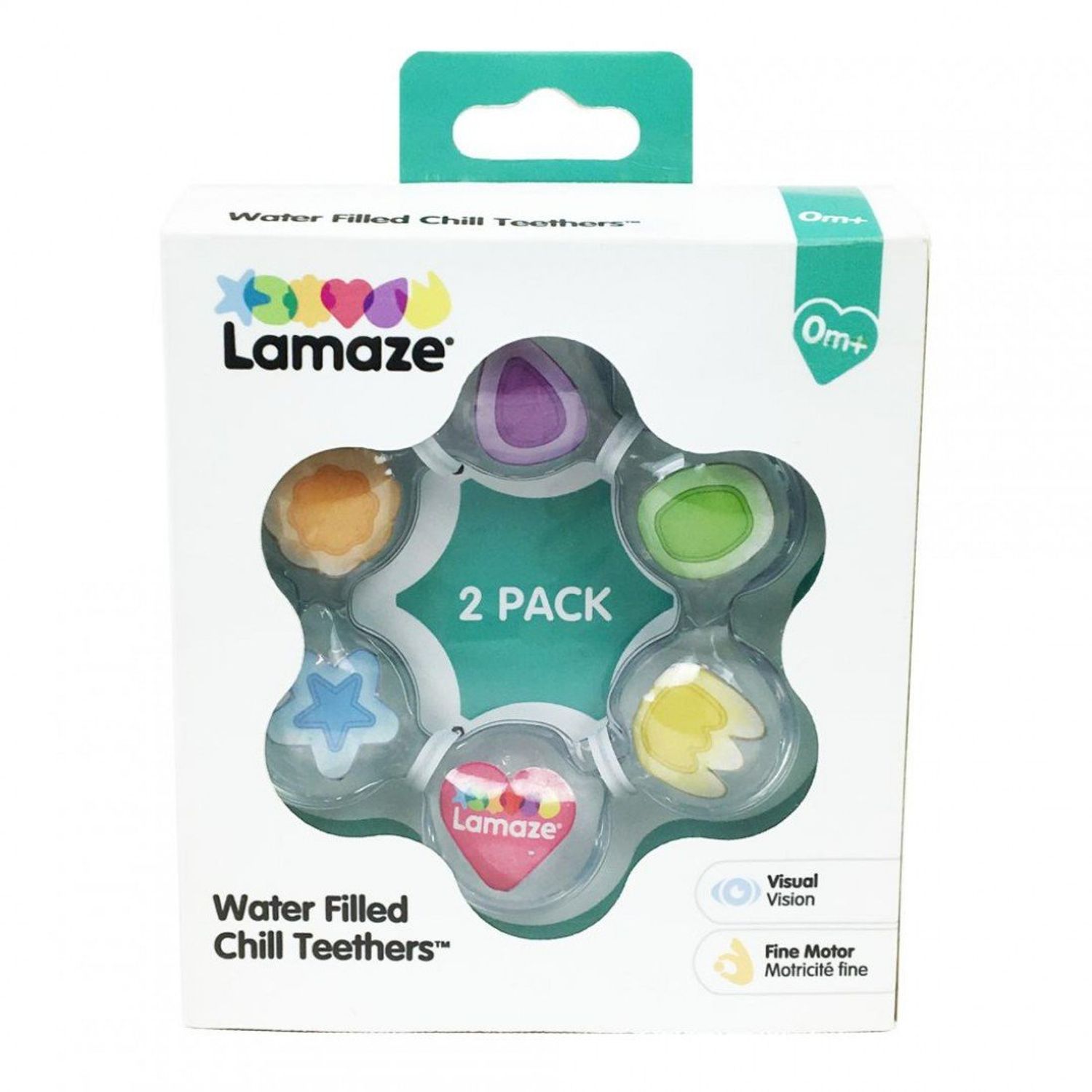 Set 2 inele gingivale refrigerante Lamaze, Multicolor, 0 luni+ fotografia produsului View 4 L