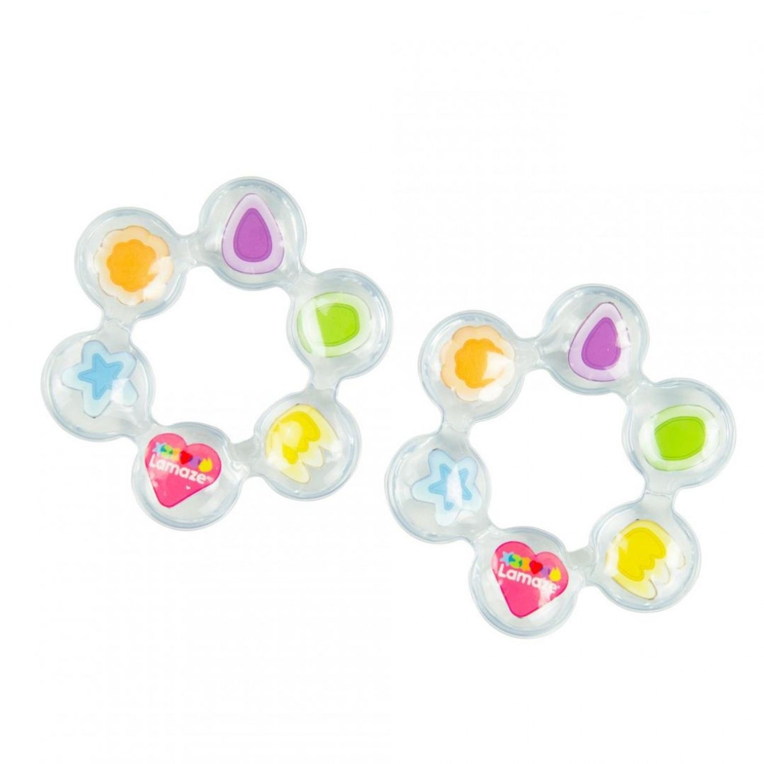 Set 2 inele gingivale refrigerante Lamaze, Multicolor, 0 luni+ fotografia produsului