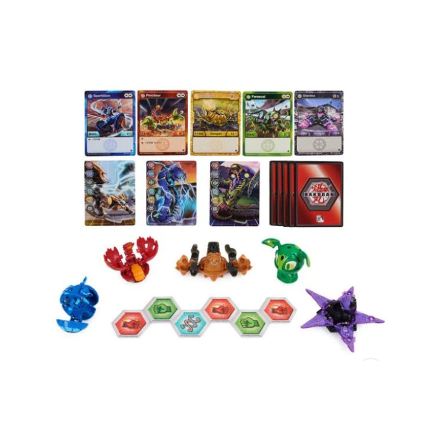 Set 5 Figurine Bakugan Geogan Brawler Pack - Stardox, Slugger fotografia produsului View 3 L