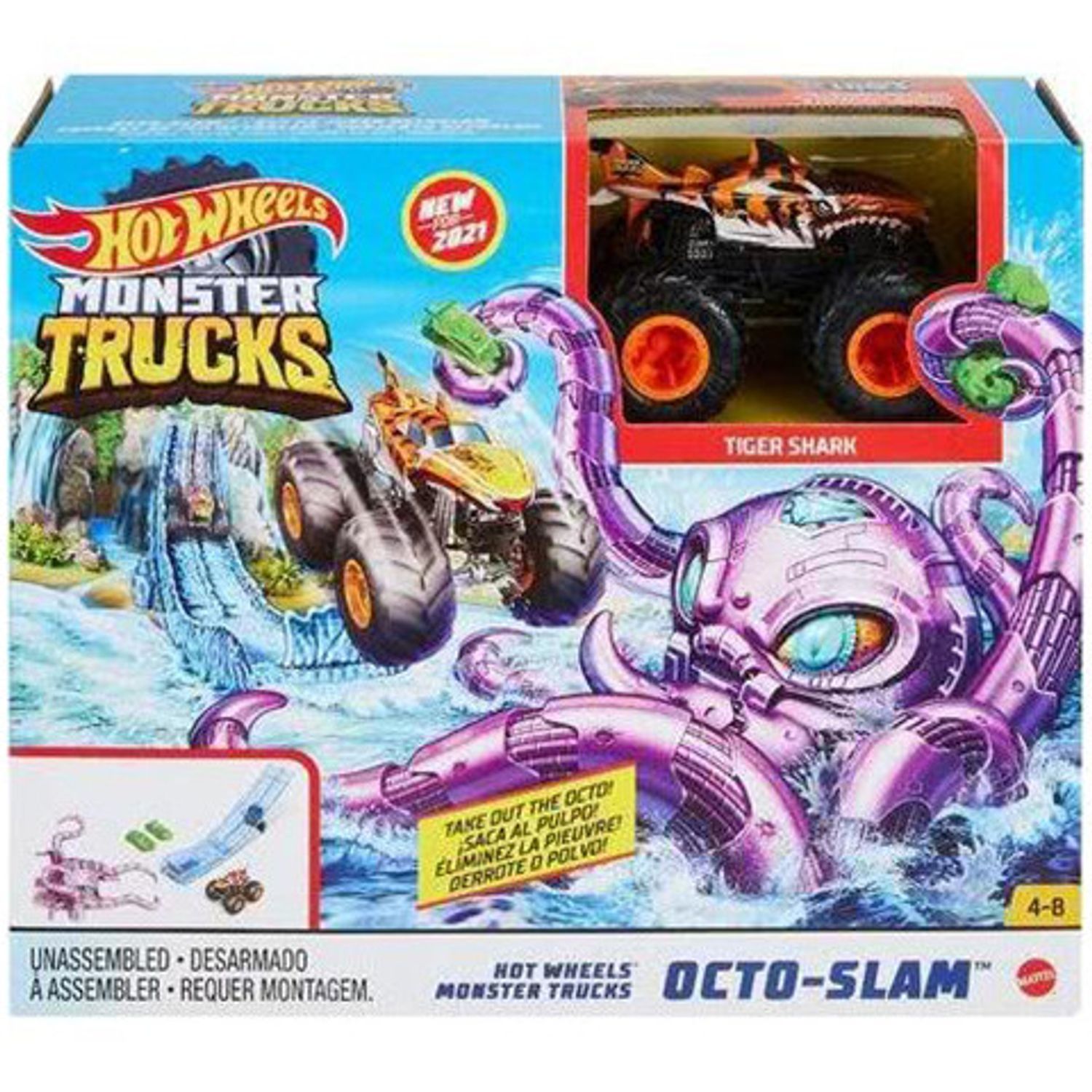 Set Hot Wheels Monster Trucks - Octo-Slam, Multicolor, 4 ani+ fotografia produsului View 2 L