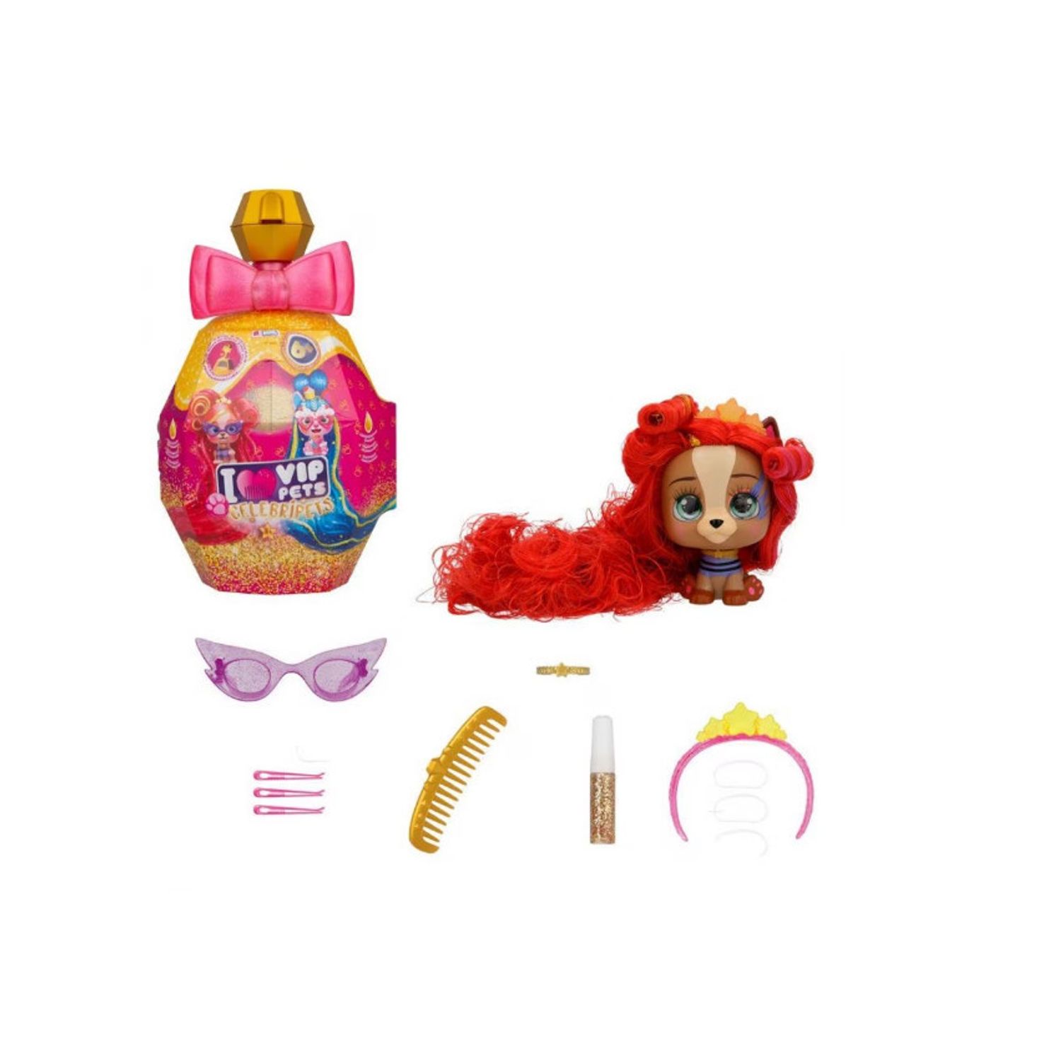 Catelus surpriza VIP Pets Celebrity cu 10 accesorii surpriza fotografia produsului View 7 L