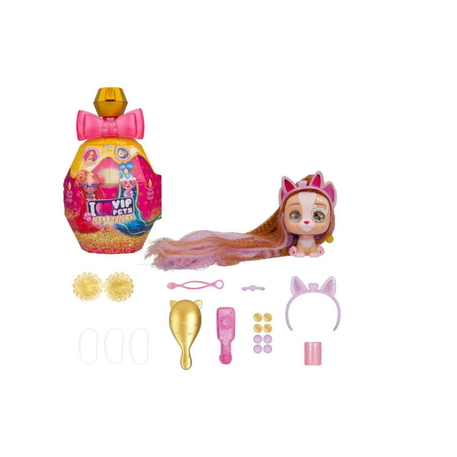Catelus surpriza VIP Pets Celebrity cu 10 accesorii surpriza fotografia produsului View 4 L
