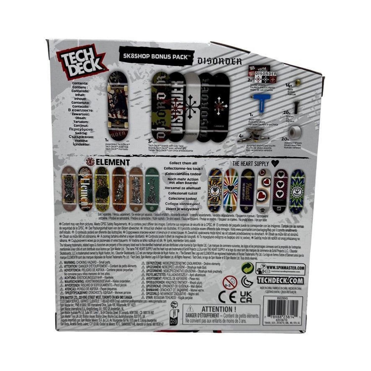 Set 6 mini placi skateboard, Tech Deck, Bonus Pack, Disorder fotografia produsului View 2 L